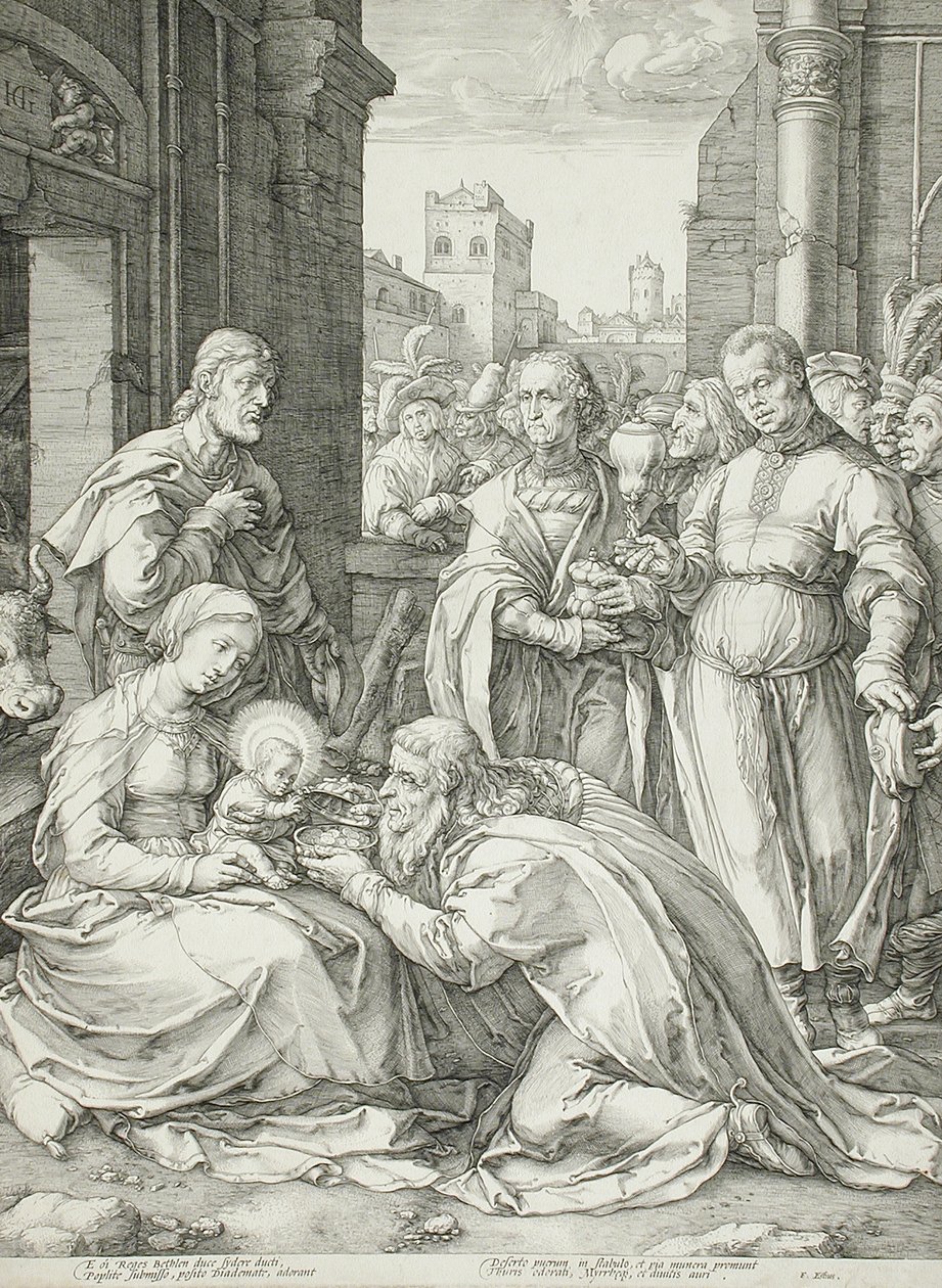 A Adoração dos Reis Magos de Hendrick Goltzius