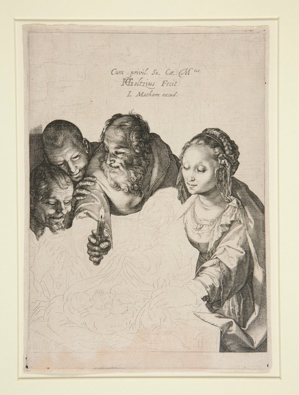 A Adoração dos Pastores de Hendrick Goltzius