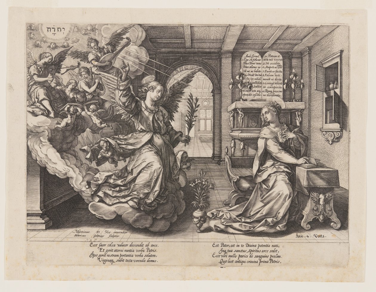 A Anunciação de Hendrick Goltzius
