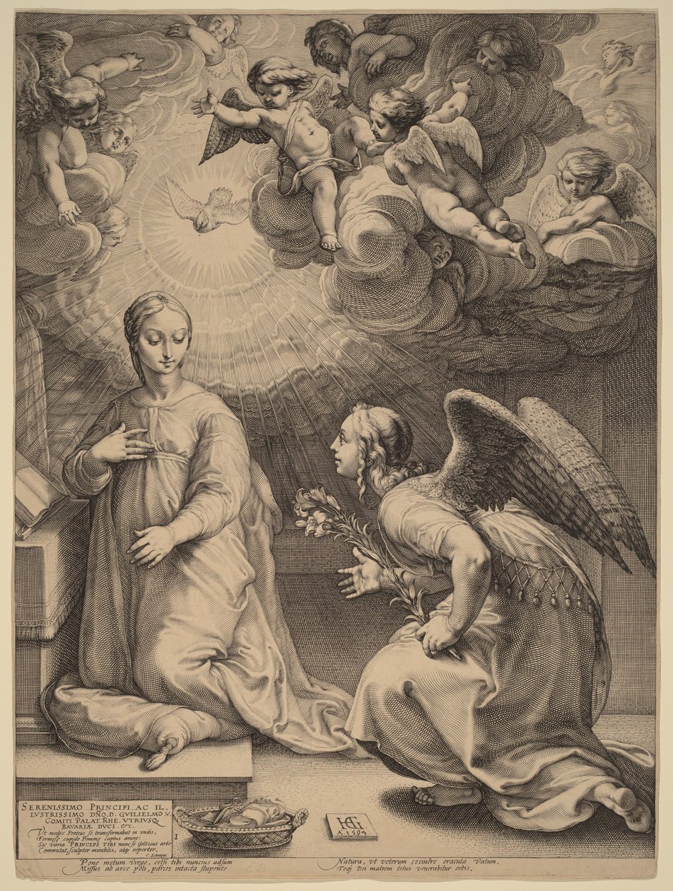 A Anunciação de Hendrick Goltzius