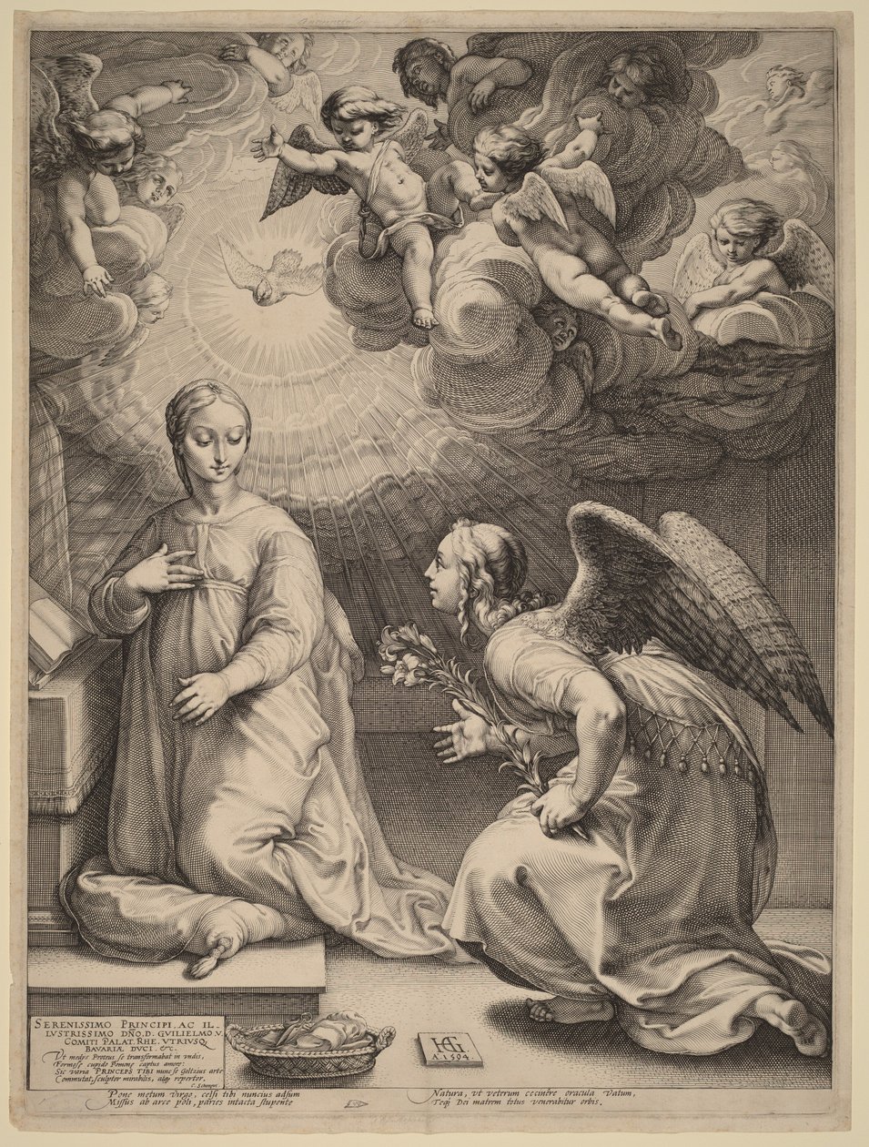 A Anunciação de Hendrick Goltzius