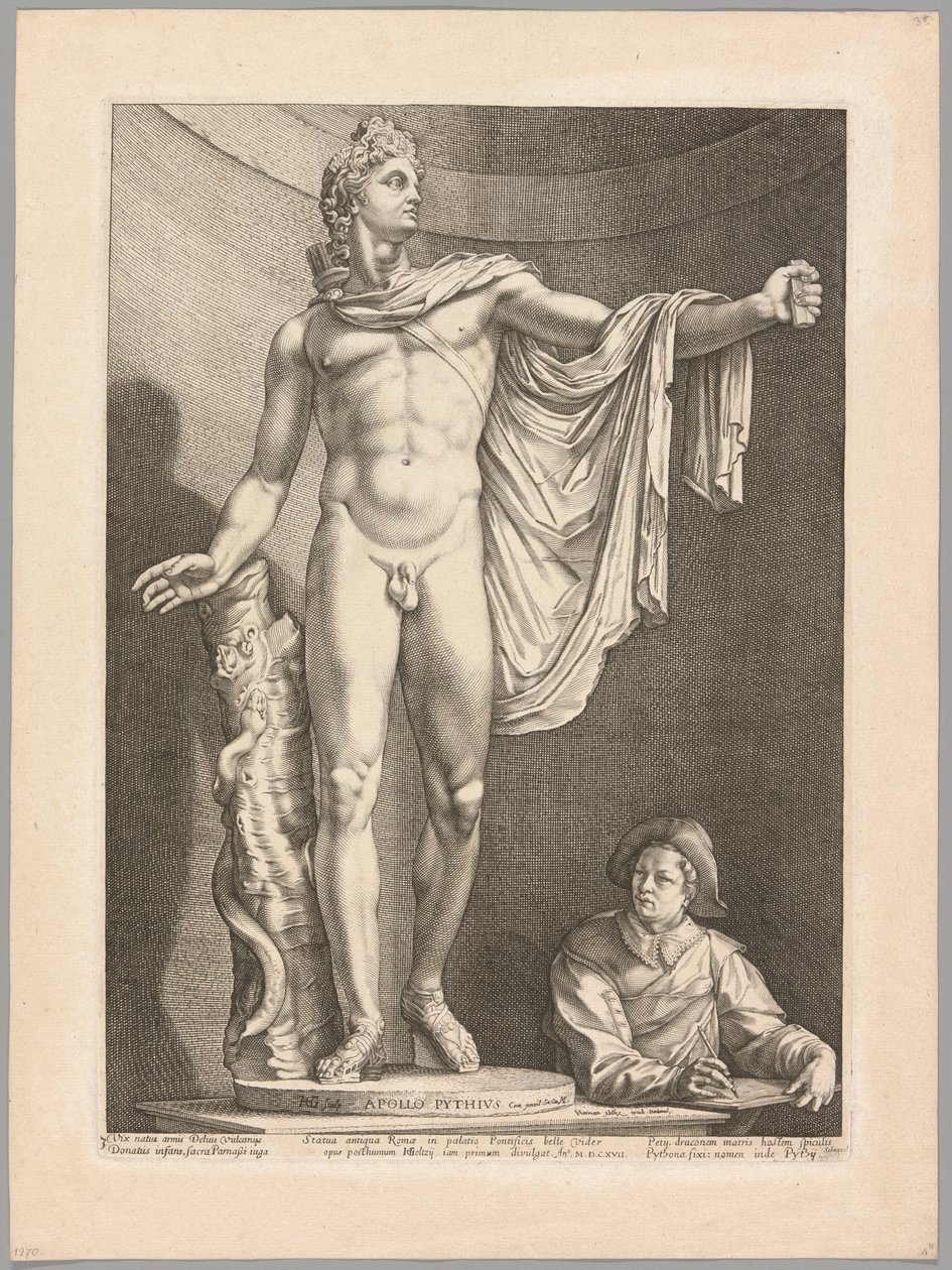 O Apollo Belvedere, placa 3 de Three Famous Antique Sculptures de Hendrick Goltzius