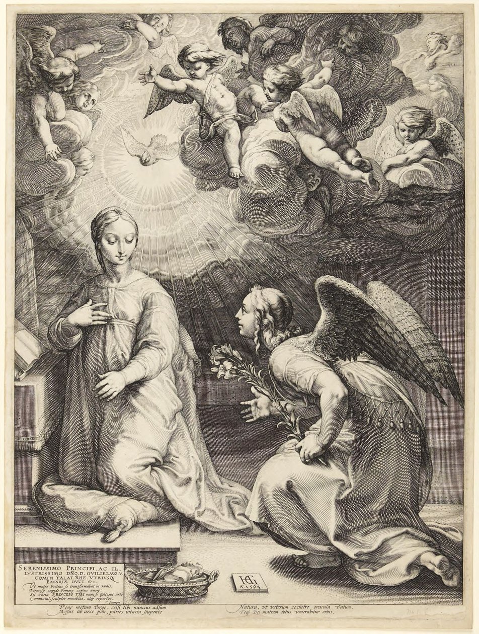 O nascimento e a vida precoce de Cristo de Hendrick Goltzius