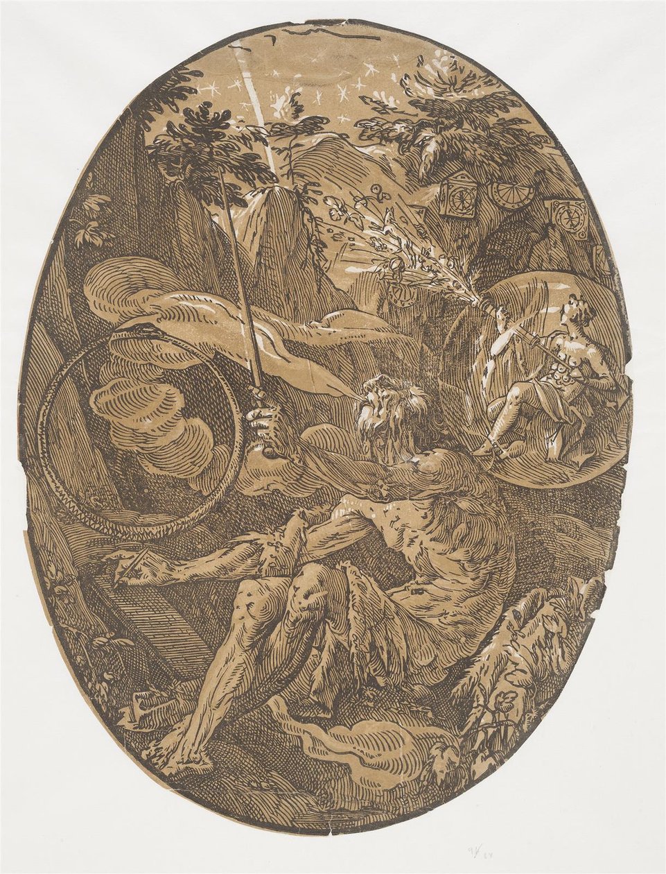 A Caverna da Eternidade (O Mago) de Hendrick Goltzius