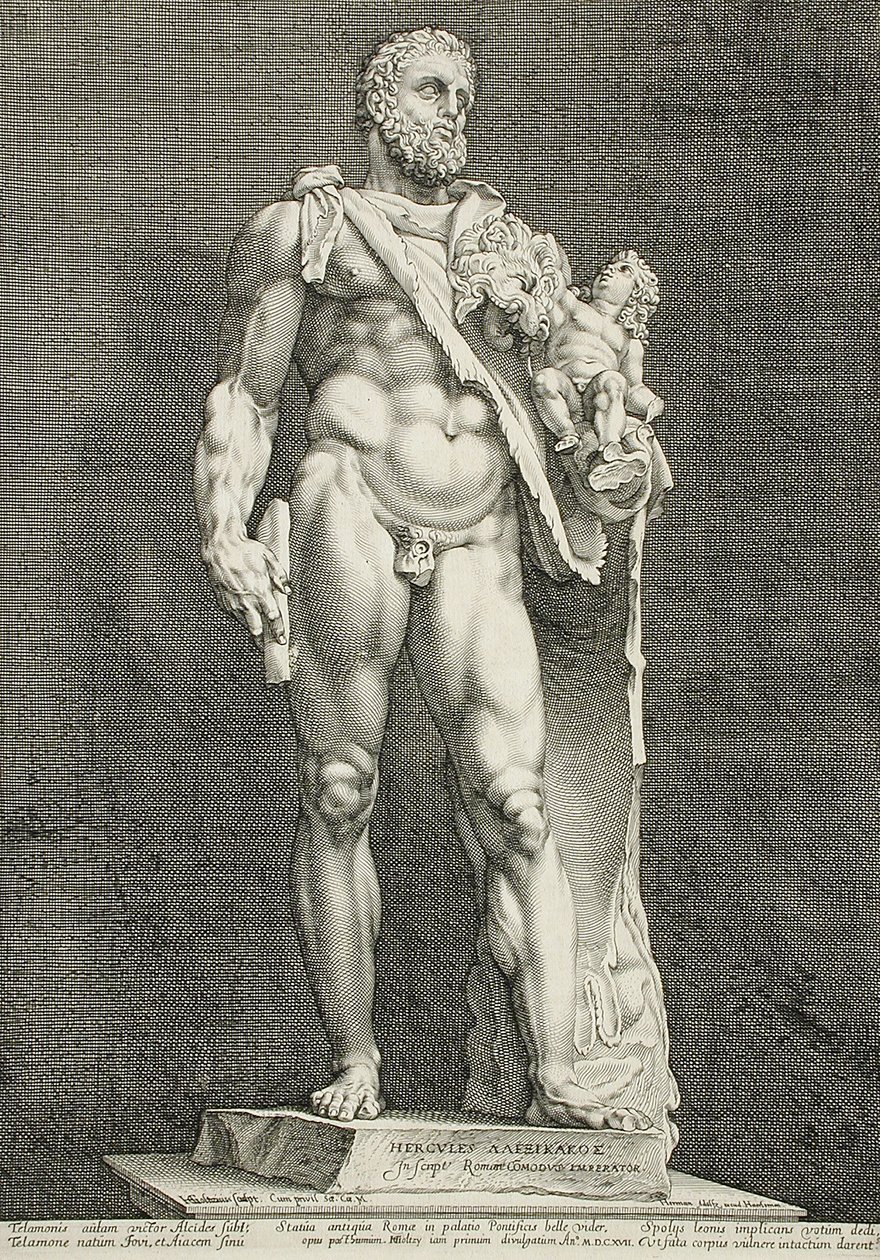 O imperador Cômodo como Hércules de Hendrick Goltzius