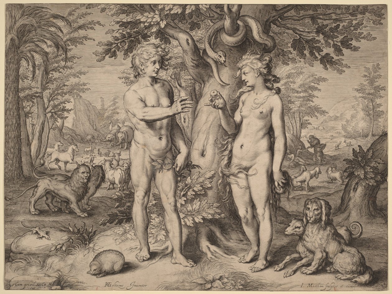 A Queda do Homem de Hendrick Goltzius