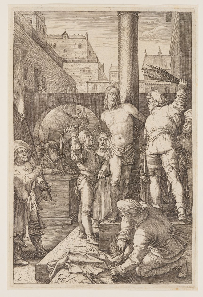 A Flagelação, de A Paixão de Hendrick Goltzius