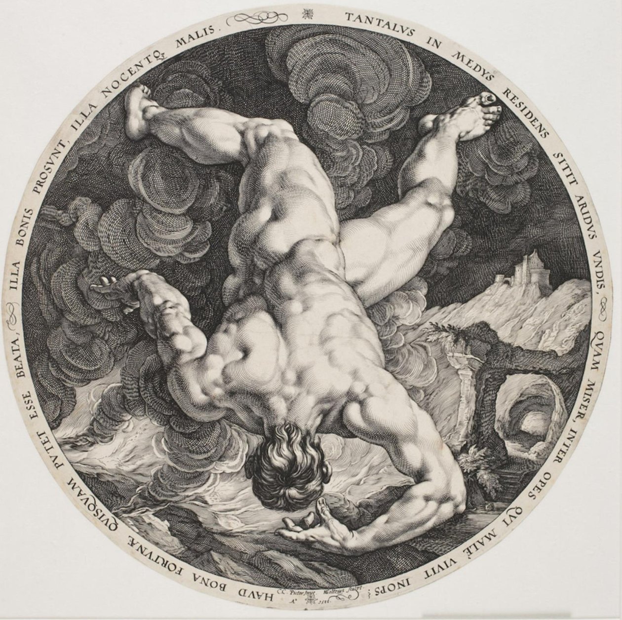 Os quatro desgraçados - Tântalo de Hendrick Goltzius