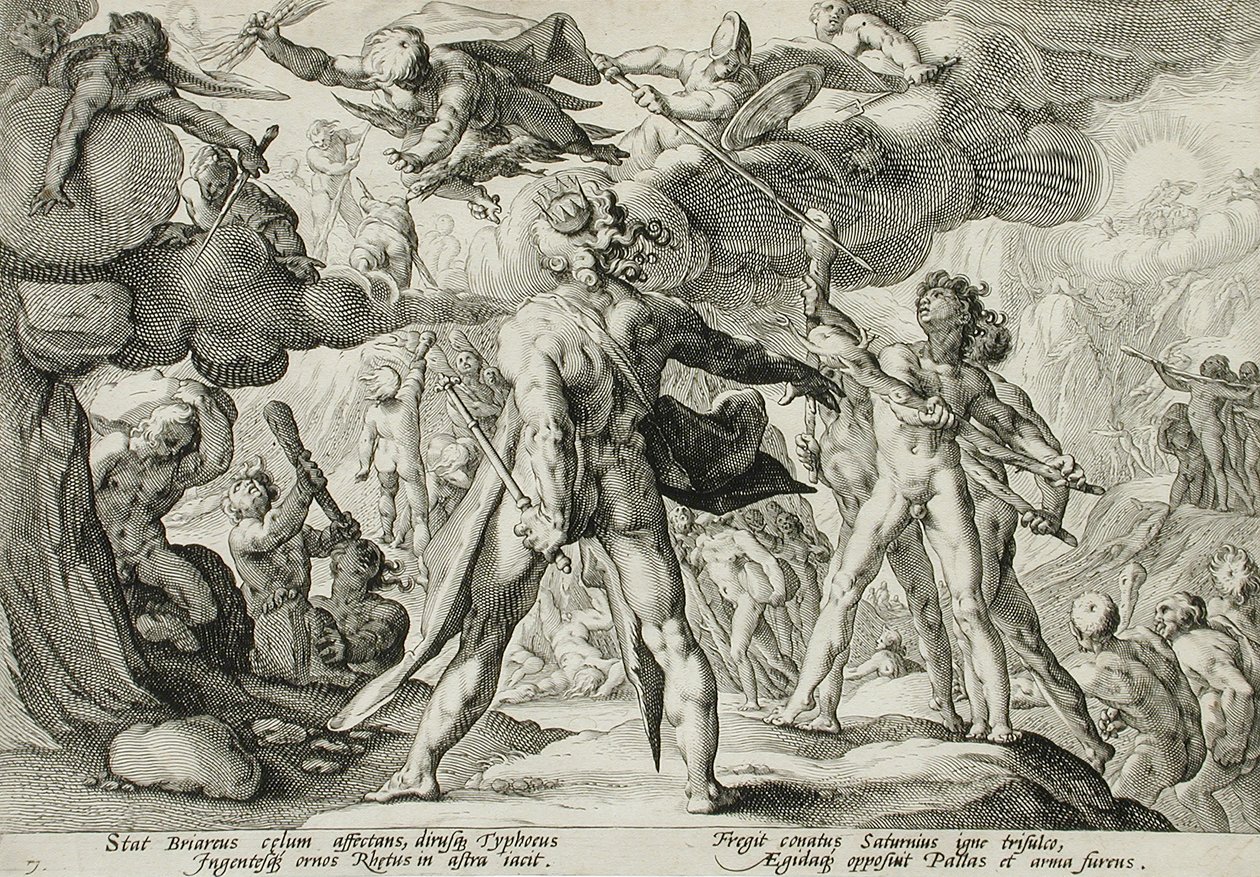 Os gigantes a escalar os céus de Hendrick Goltzius