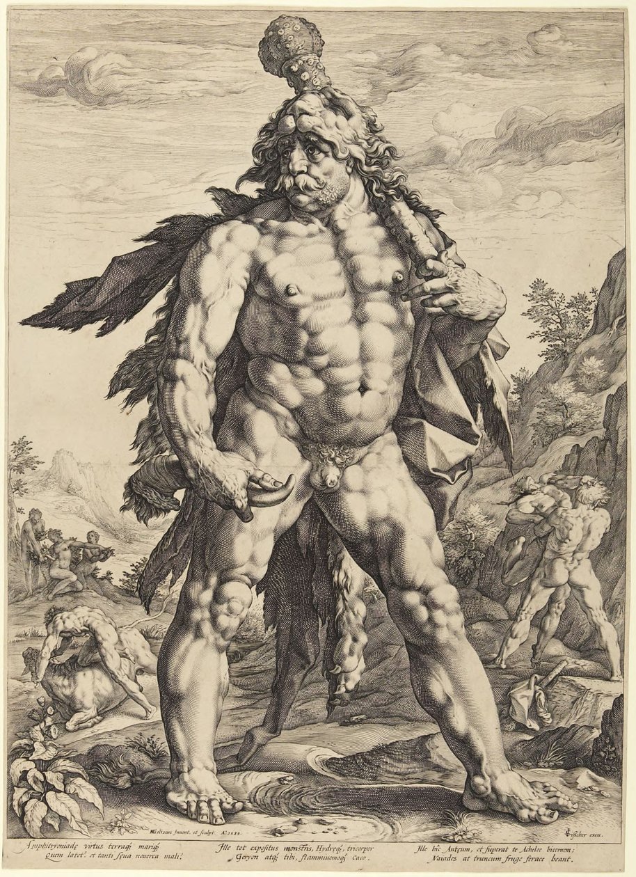 O grande Hércules, ou «Knollenman» de Hendrick Goltzius