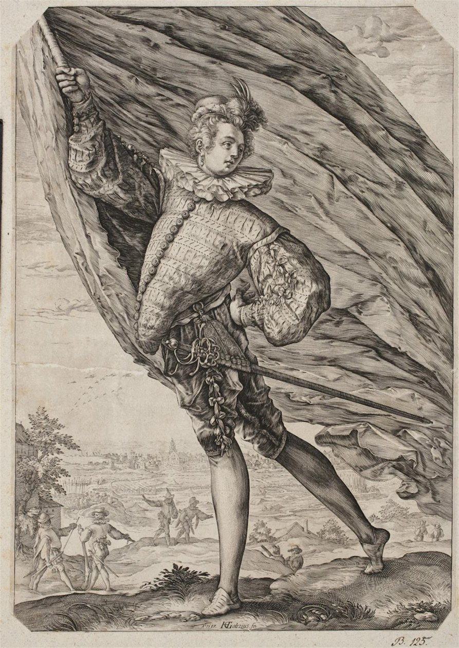 O grande porta-estandarte de Hendrick Goltzius
