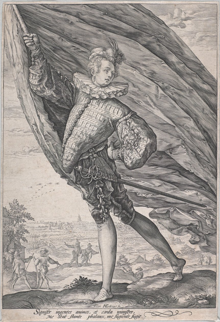 O grande porta-estandarte de Hendrick Goltzius