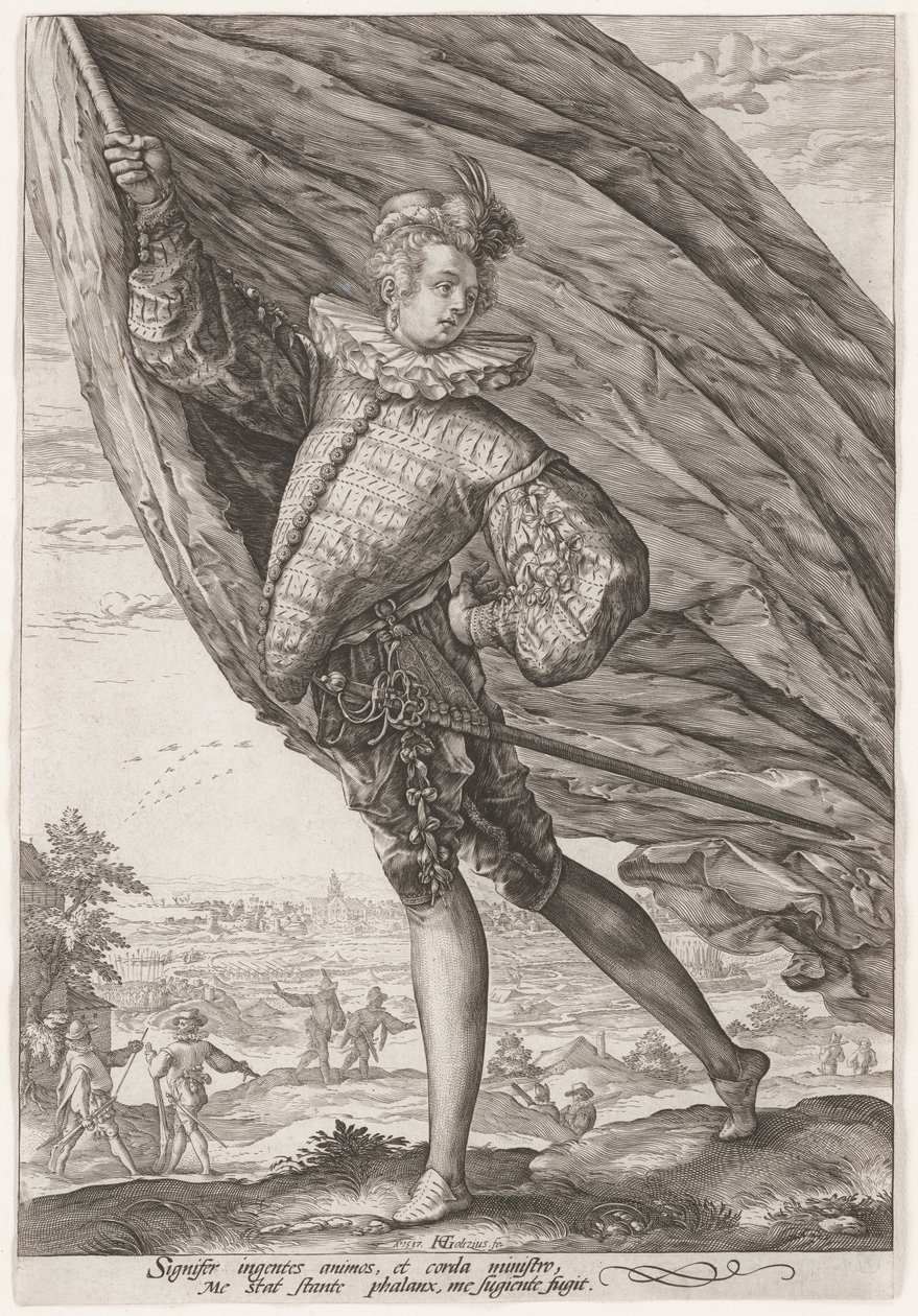 O grande porta-estandarte de Hendrick Goltzius