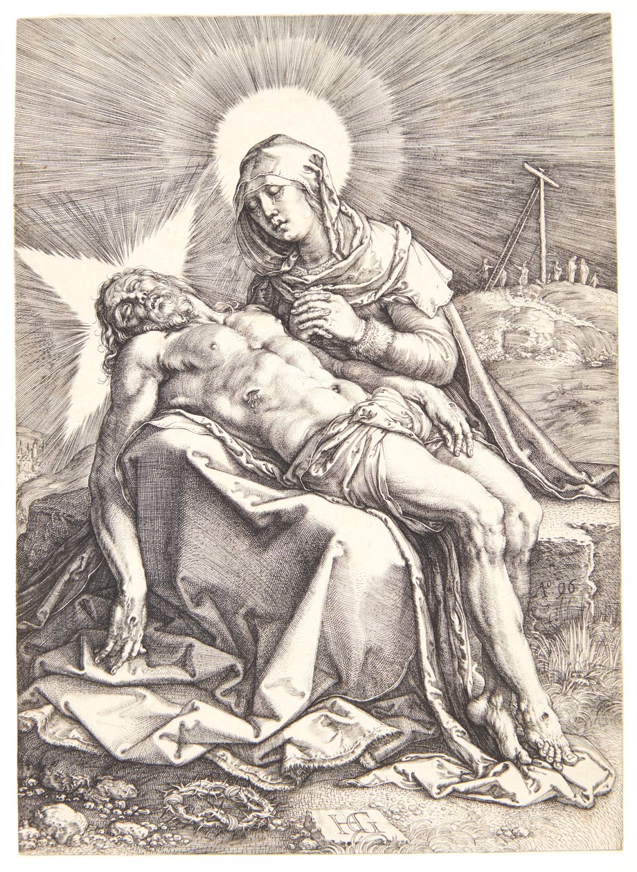 A lamentação da Virgem de Hendrick Goltzius