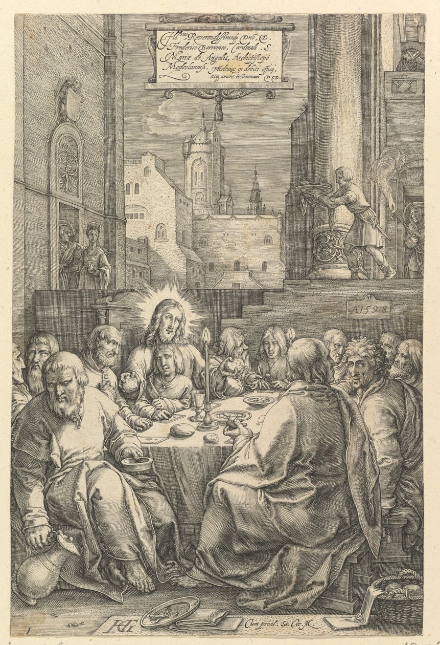 A Última Ceia, do filme «A Paixão de Cristo» de Hendrick Goltzius