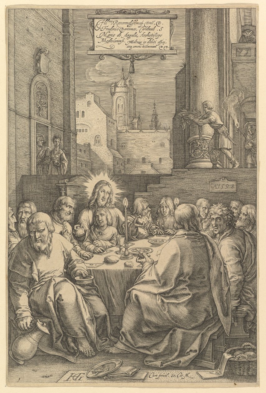 A Última Ceia, de "A Paixão de Cristo" de Hendrick Goltzius