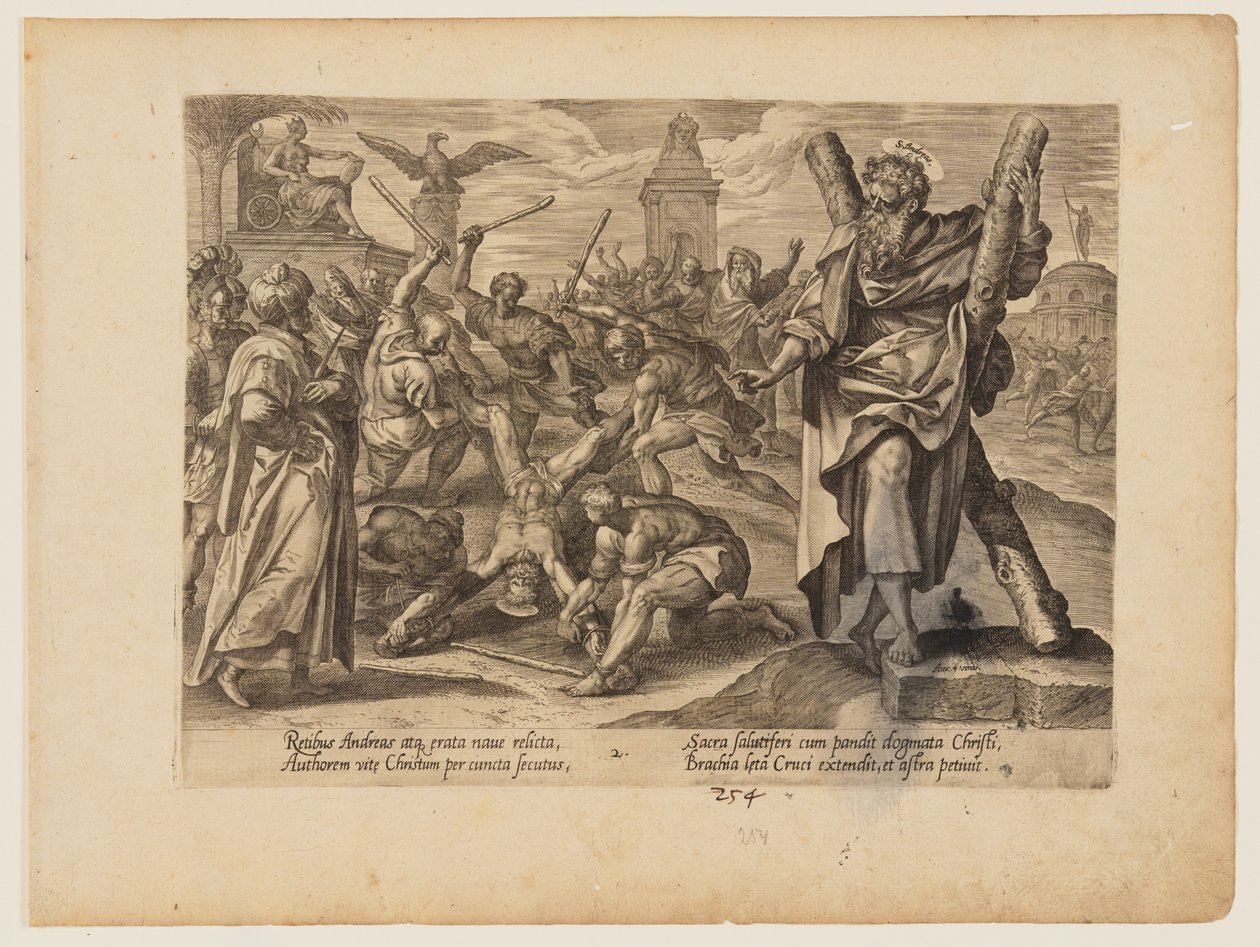 O Martírio de Santo André, de O Martírio de Cristo e dos Apóstolos de Hendrick Goltzius