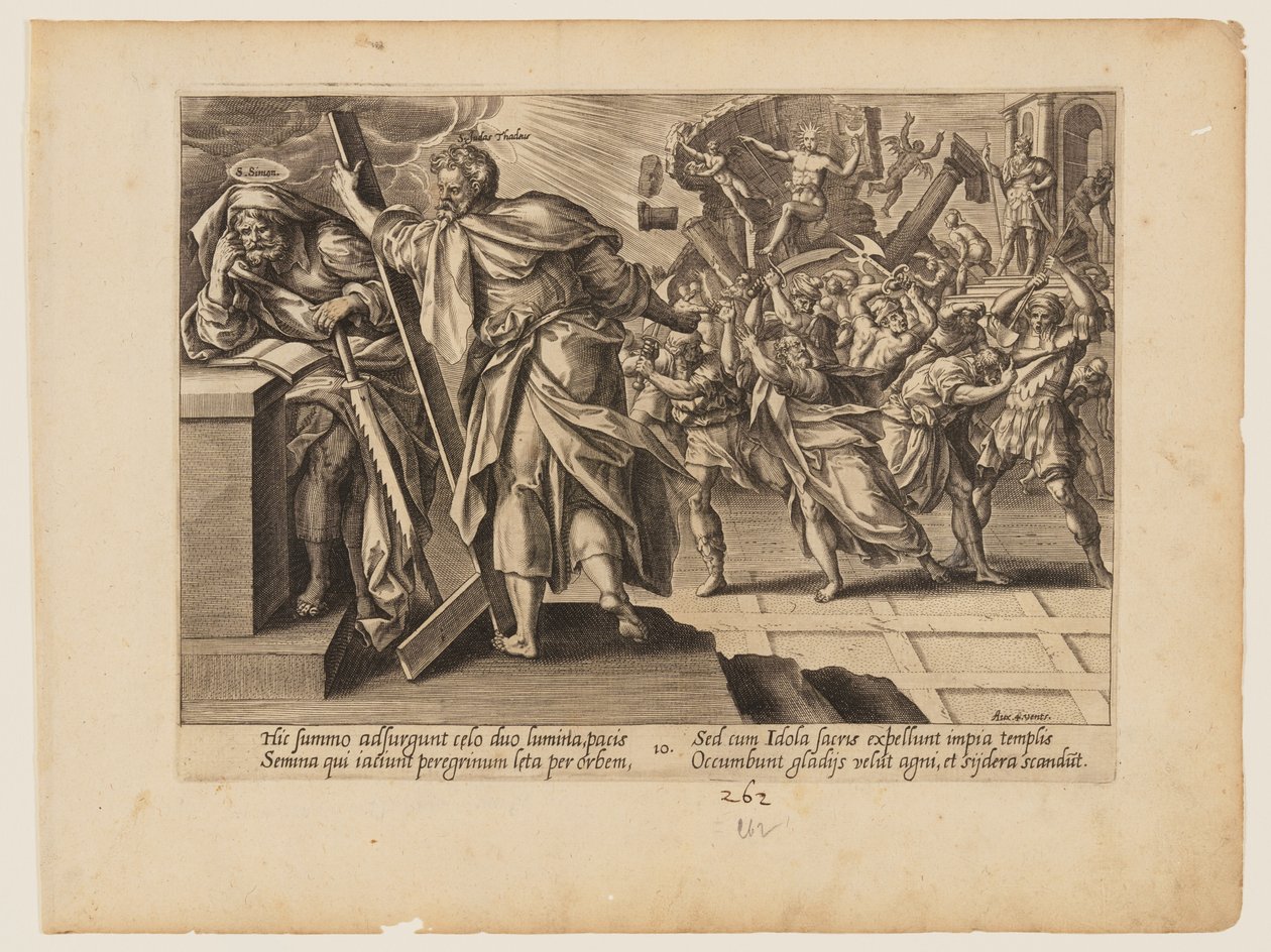 O Martírio de São Simão e Judas Tadeu, de O Martírio de Cristo e dos Apóstolos de Hendrick Goltzius