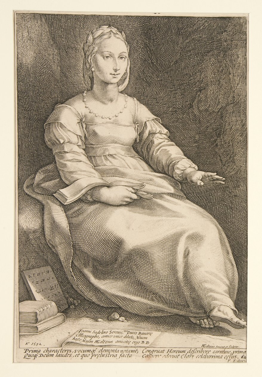 As Nove Musas: Calliope, #1 em uma série de 9 de Hendrick Goltzius
