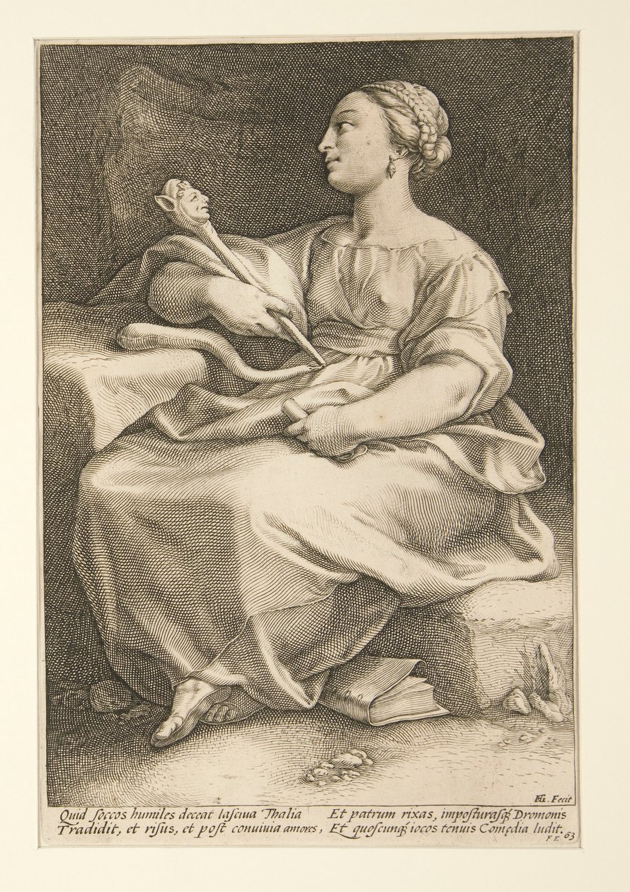 As Nove Musas: Thalia, #2 em uma série de 9 de Hendrick Goltzius