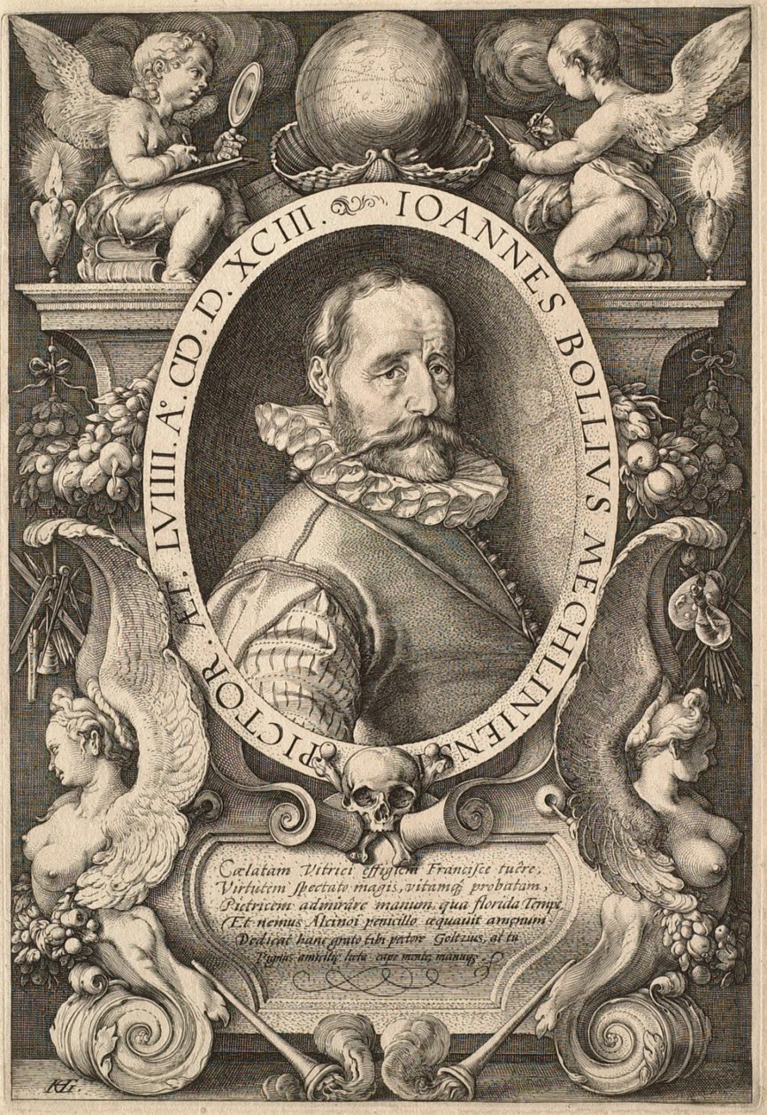 O pintor Hans Bol (1534-1593) de Hendrick Goltzius