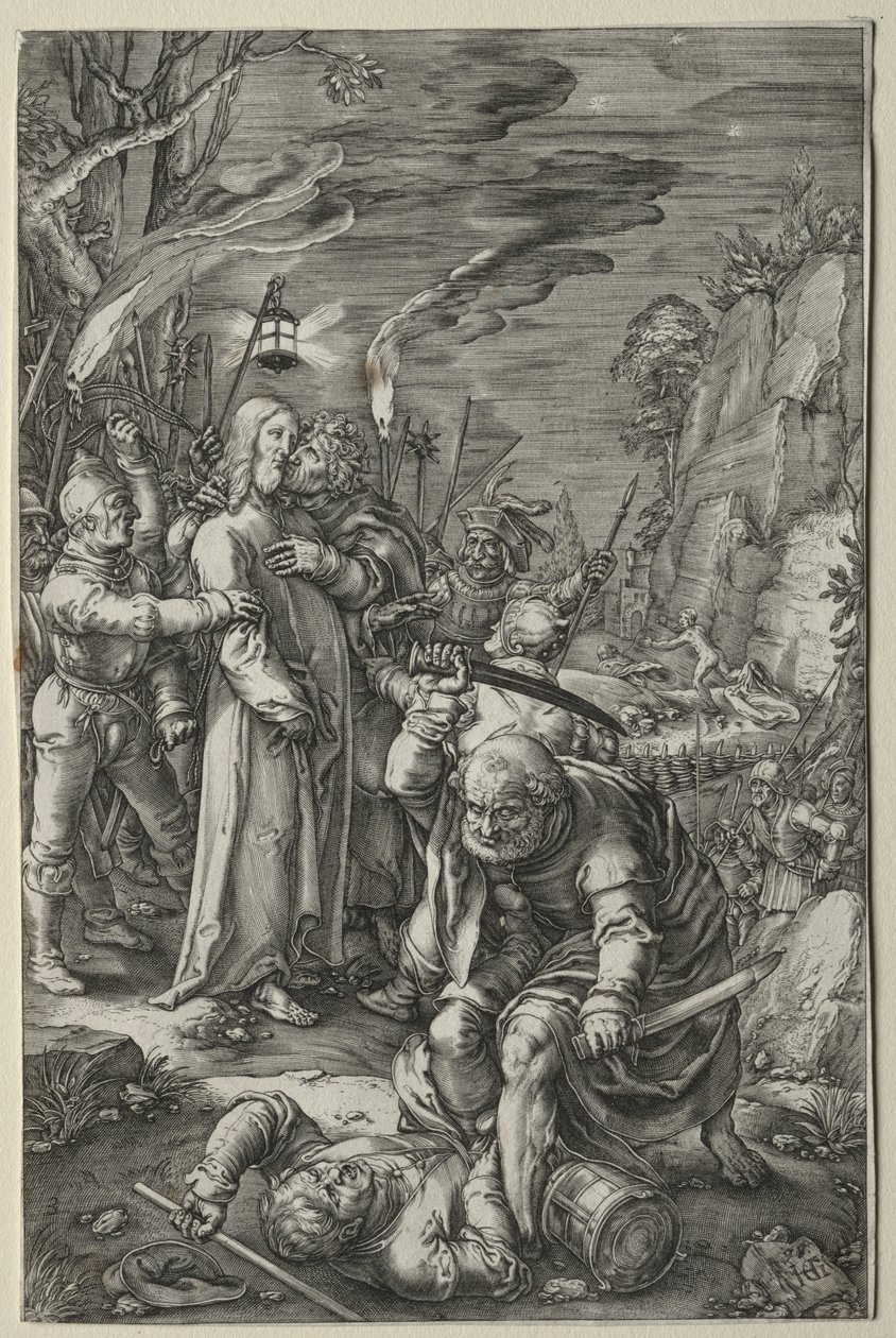 A Paixão: A Traição de Cristo de Hendrick Goltzius