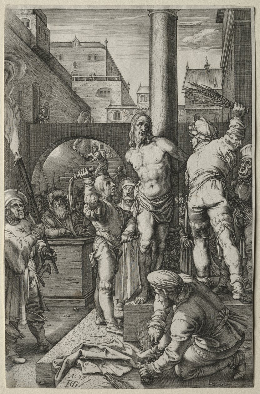A Paixão: A Flagelação de Hendrick Goltzius
