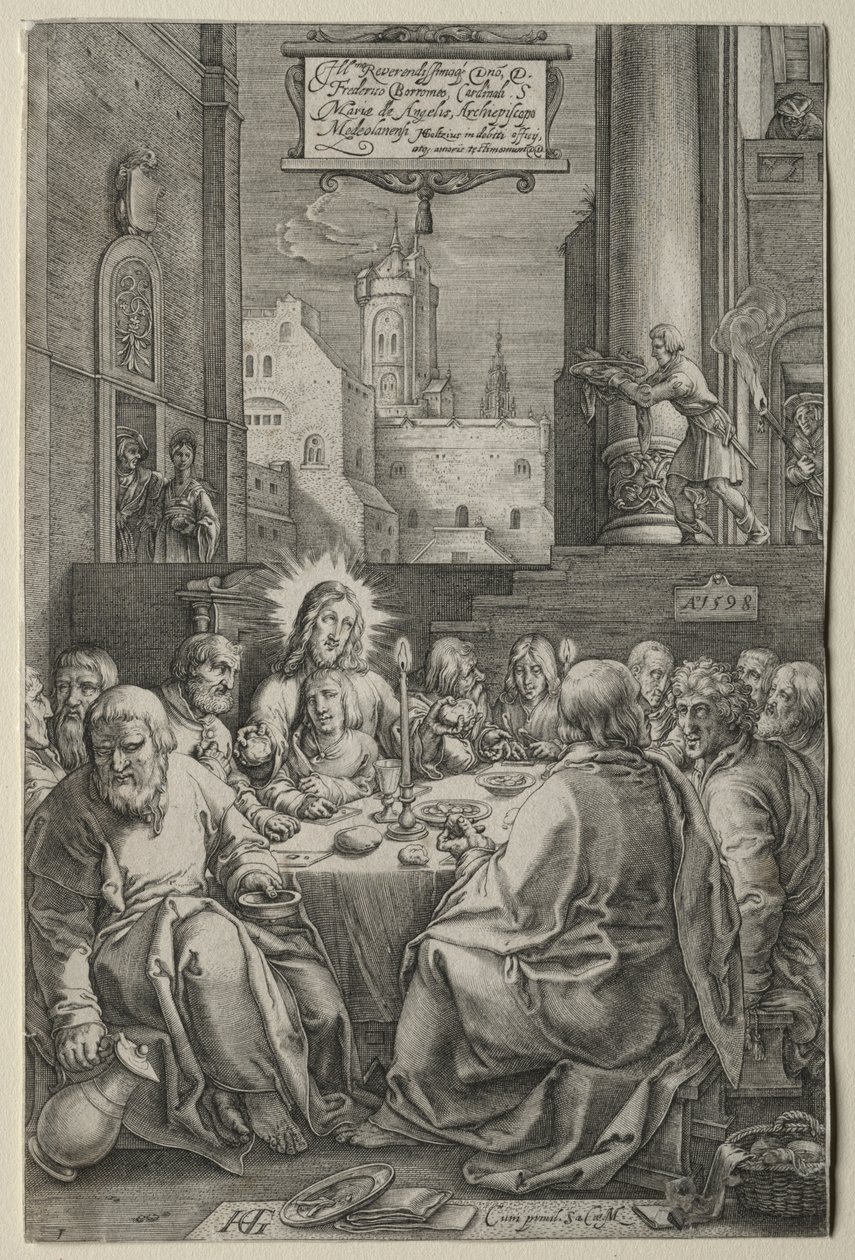A Paixão: A Última Ceia de Hendrick Goltzius