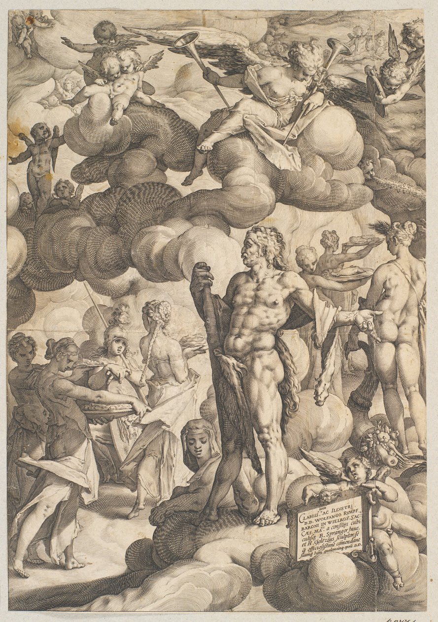 O casamento de Cupido e Psique de Hendrick Goltzius
