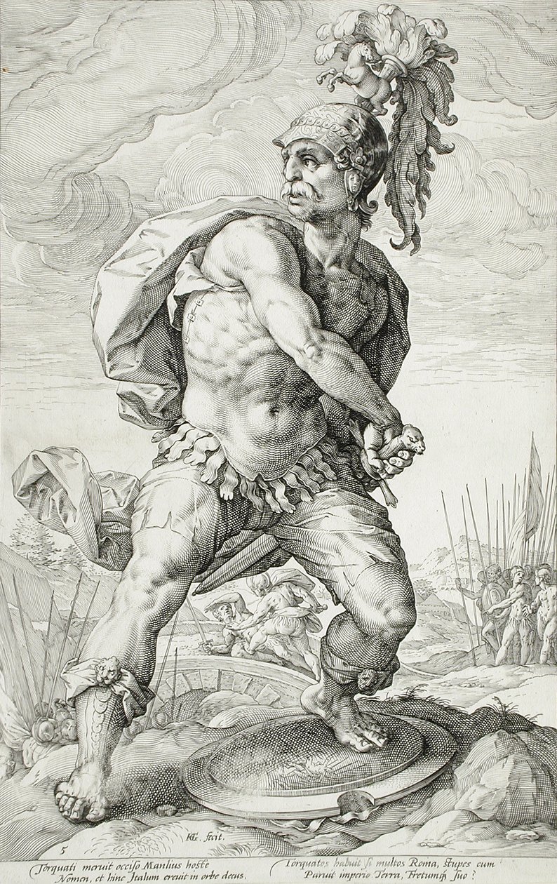 Tito Mânlio Torquato de Hendrick Goltzius