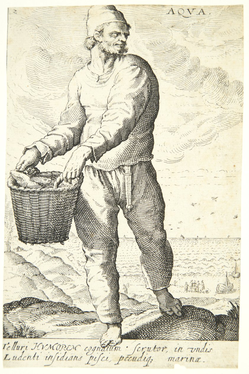 Água (Aqua) de Hendrick Goltzius