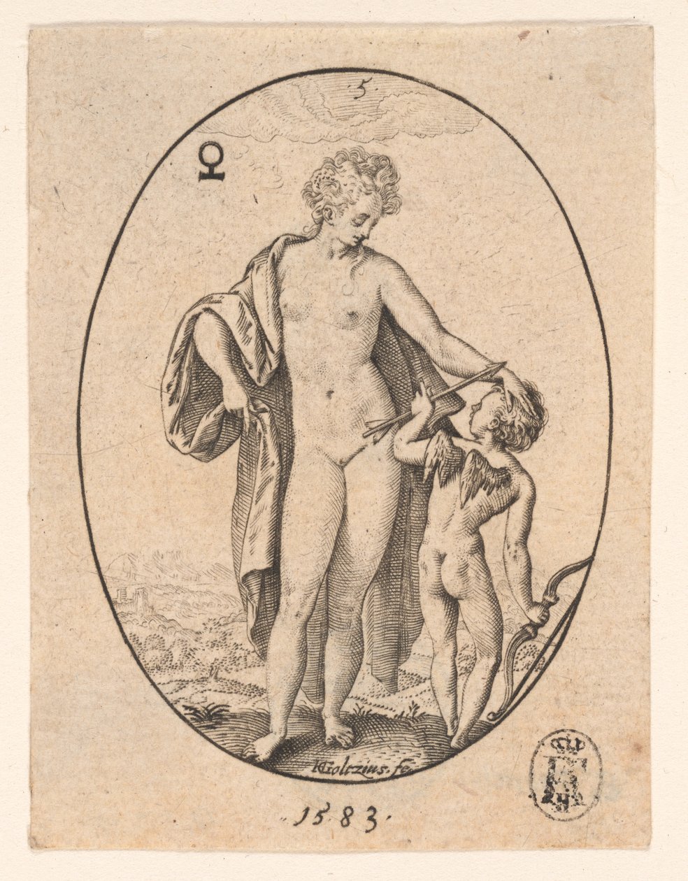 Vénus e Cupido de Hendrick Goltzius
