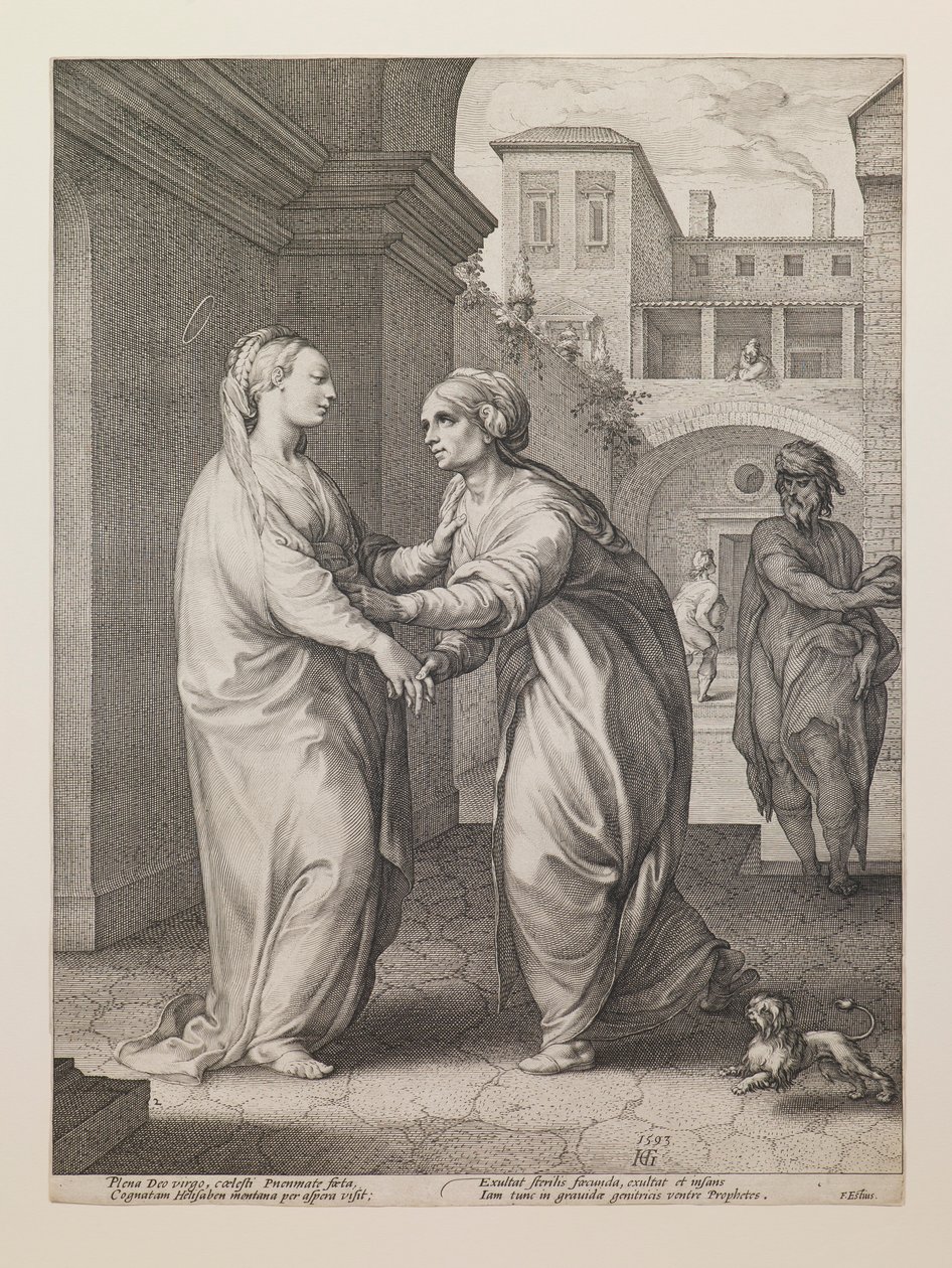 A Visitação, da série «A Vida da Virgem» de Hendrick Goltzius