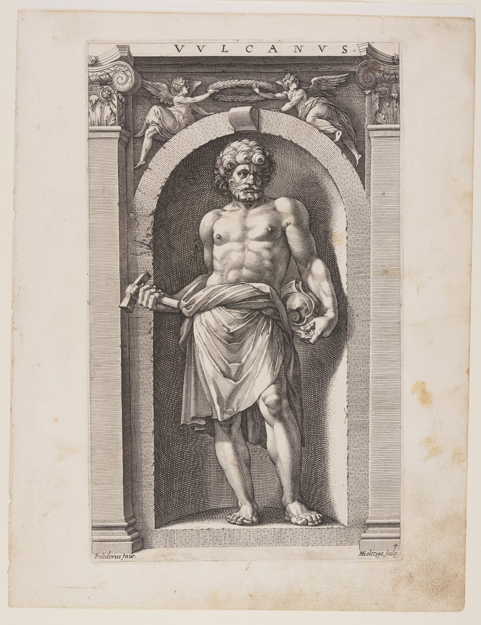 Vulcanus, de Oito Deuses Pagãos de Hendrick Goltzius