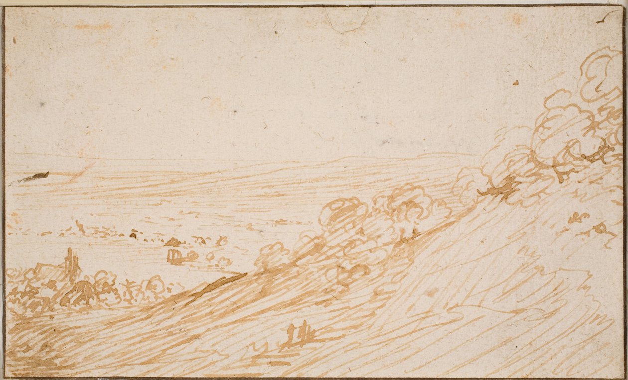 Paisagem com inclinação de Hendrick Goudt