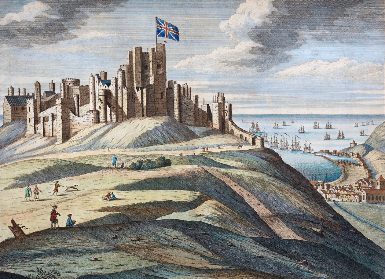 Castelo de Dover no início do século XVIII de Hendrick Hulsberg