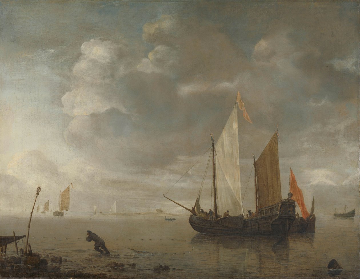 Mar Calmo de Hendrick Jacobsz. Dubbels