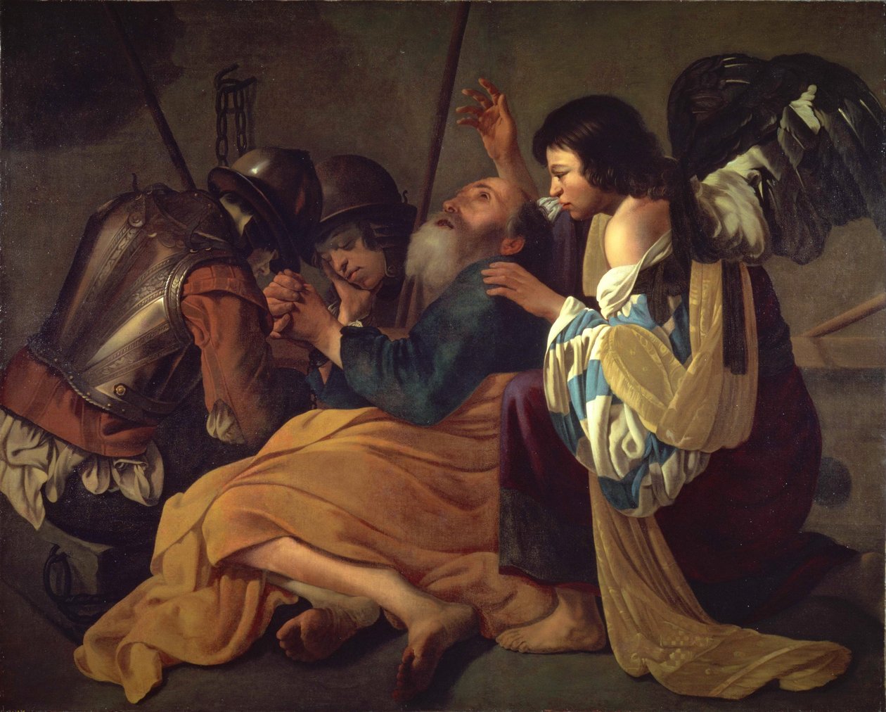 A Libertação de São Pedro de Hendrick Terbrugghen follower of