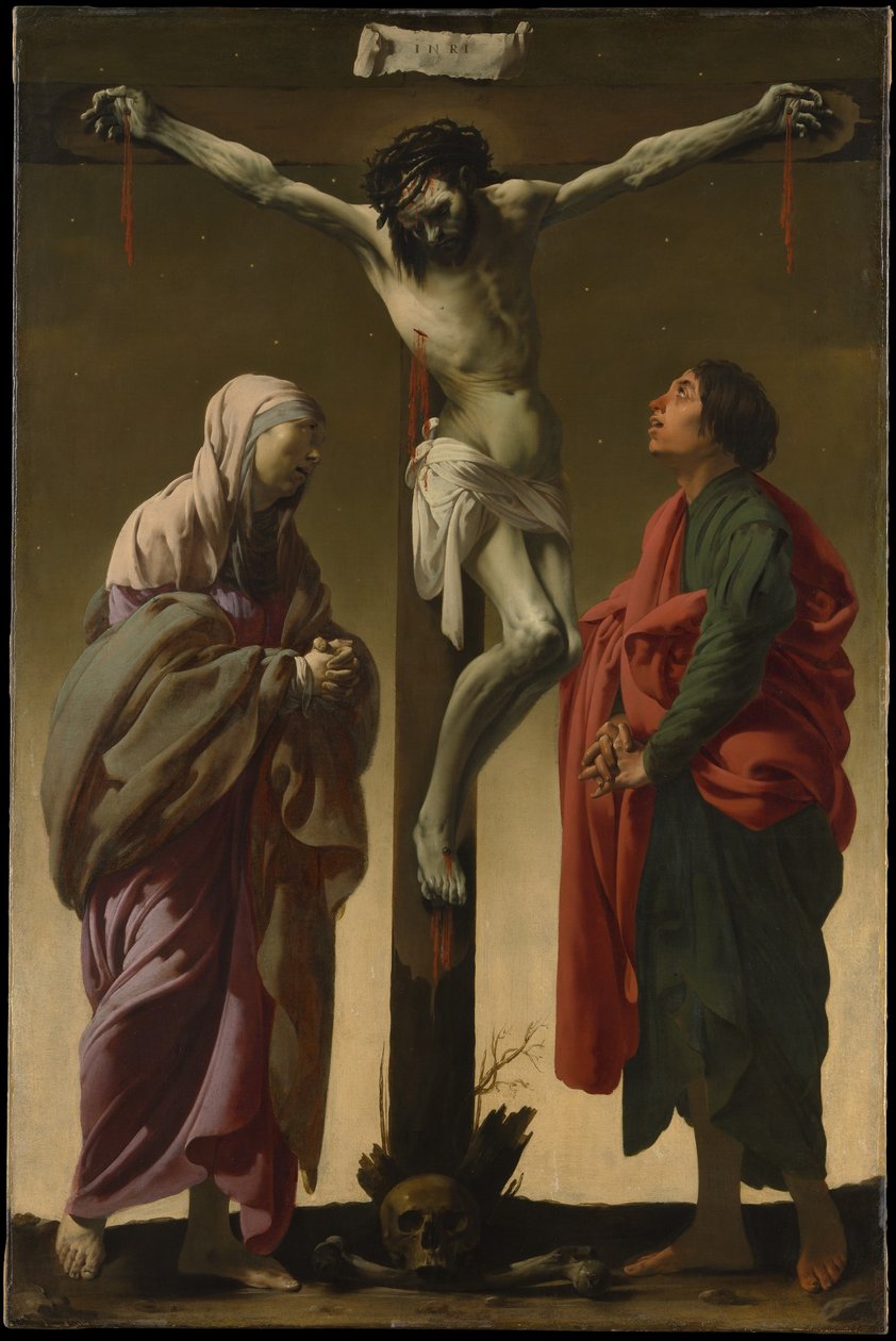 A crucificação com a Virgem e São João de Hendrick ter Brugghen