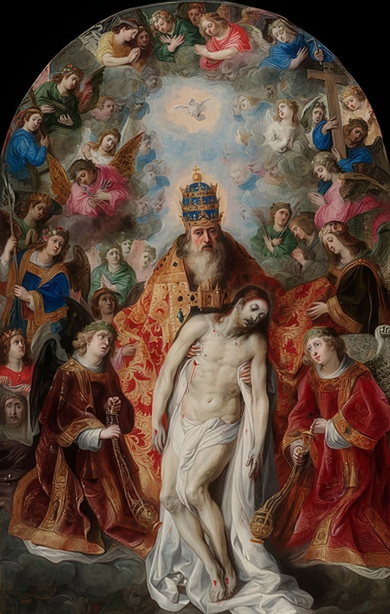 A Trindade. Por volta de 1620 de Hendrick van Balen
