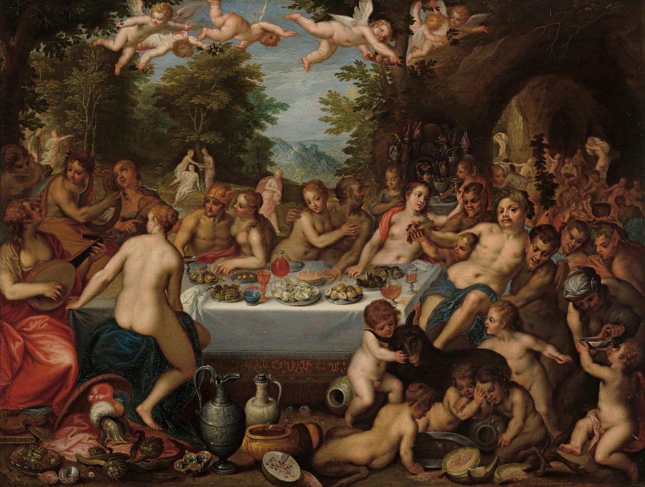 Festa dos Deuses – Casamento de Baco e Ariadne (cópia depois) de Hendrick van Balen der Ältere