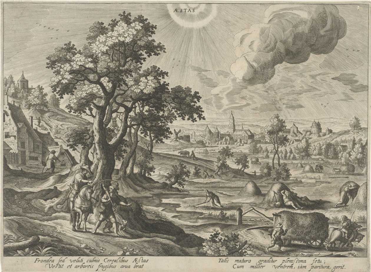 Verão
Aestas (título sobre o objecto)
As quatro estações (título da série) de Hendrick van Schoel