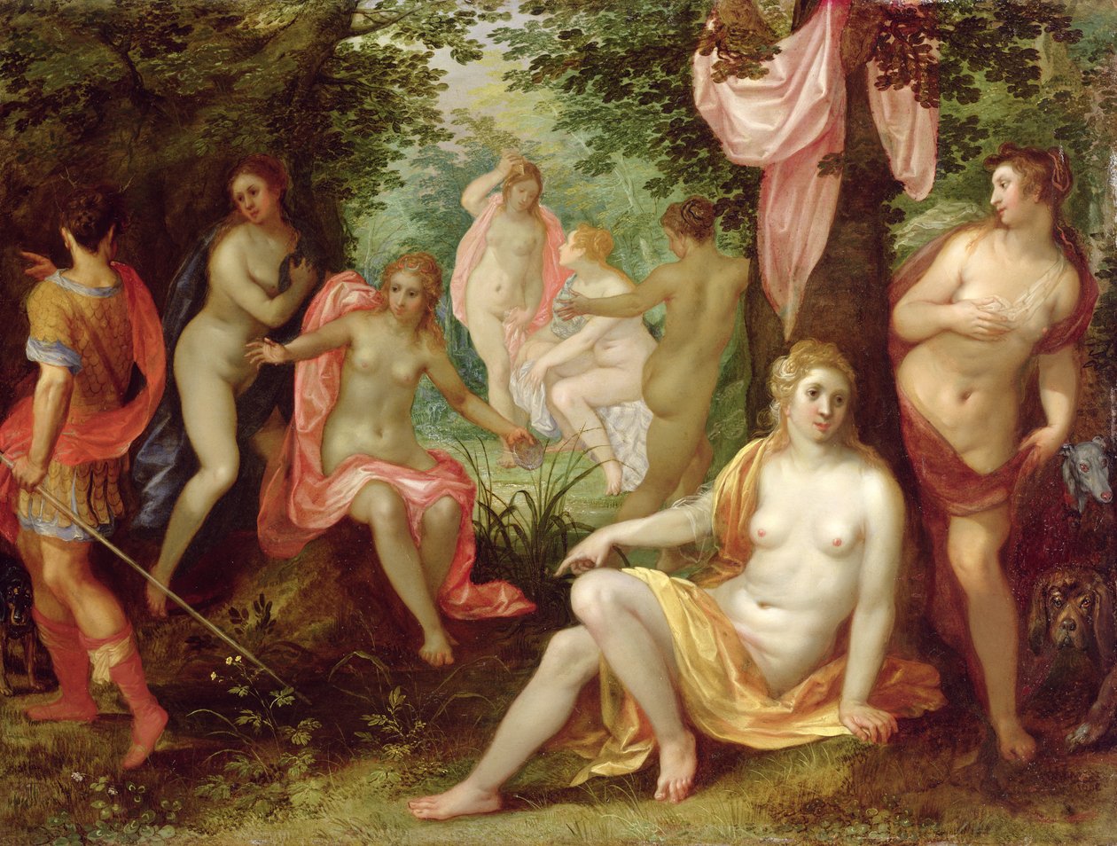 Diana e Acteon, 1608 (óleo sobre cobre) de Hendrick van and Brueghel Balen