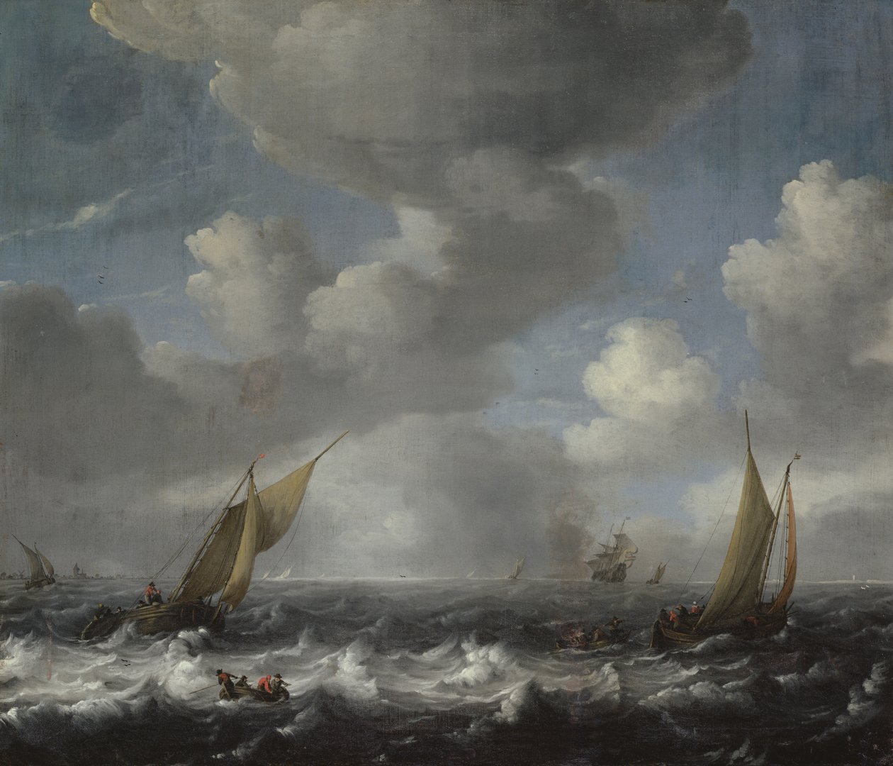 Seascape de Hendrick van de Sande Bakhuyzen