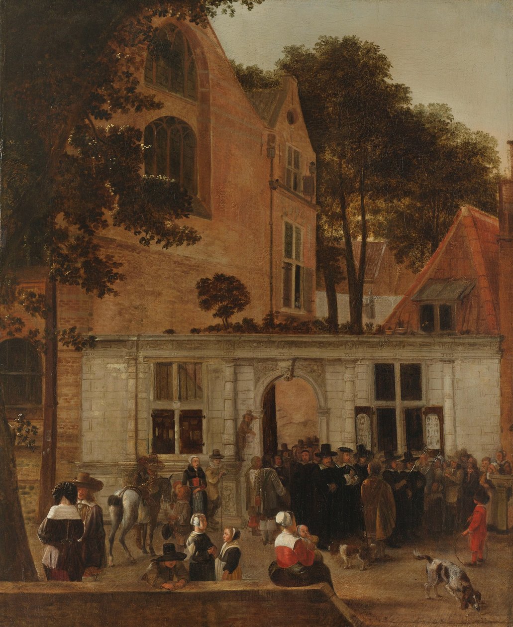 A Conferência de Licenciatura na Universidade de Leiden por volta de 1650 de Hendrick van der Burch