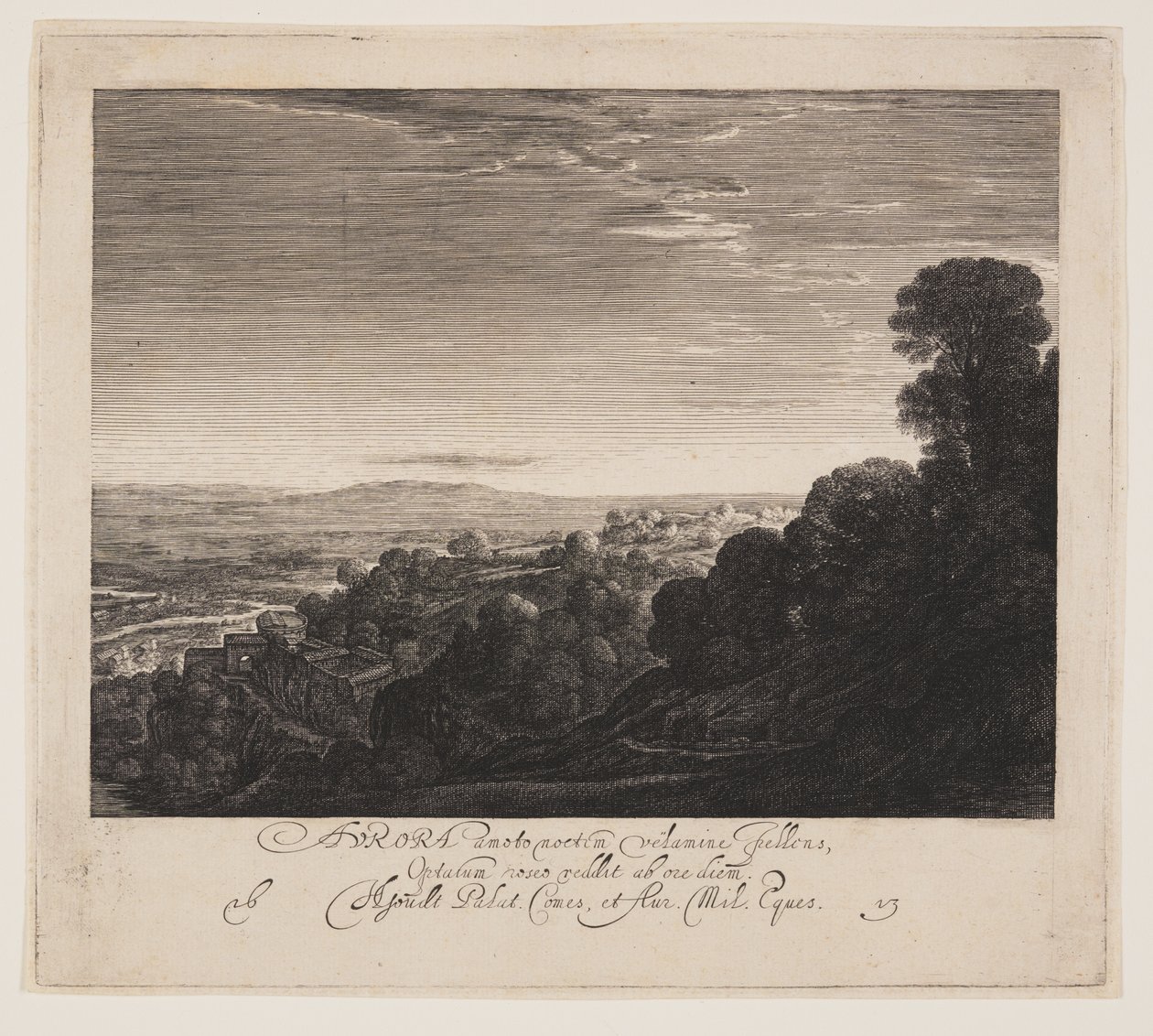 Aurora, paisagem ao amanhecer de Hendrick von Goudt