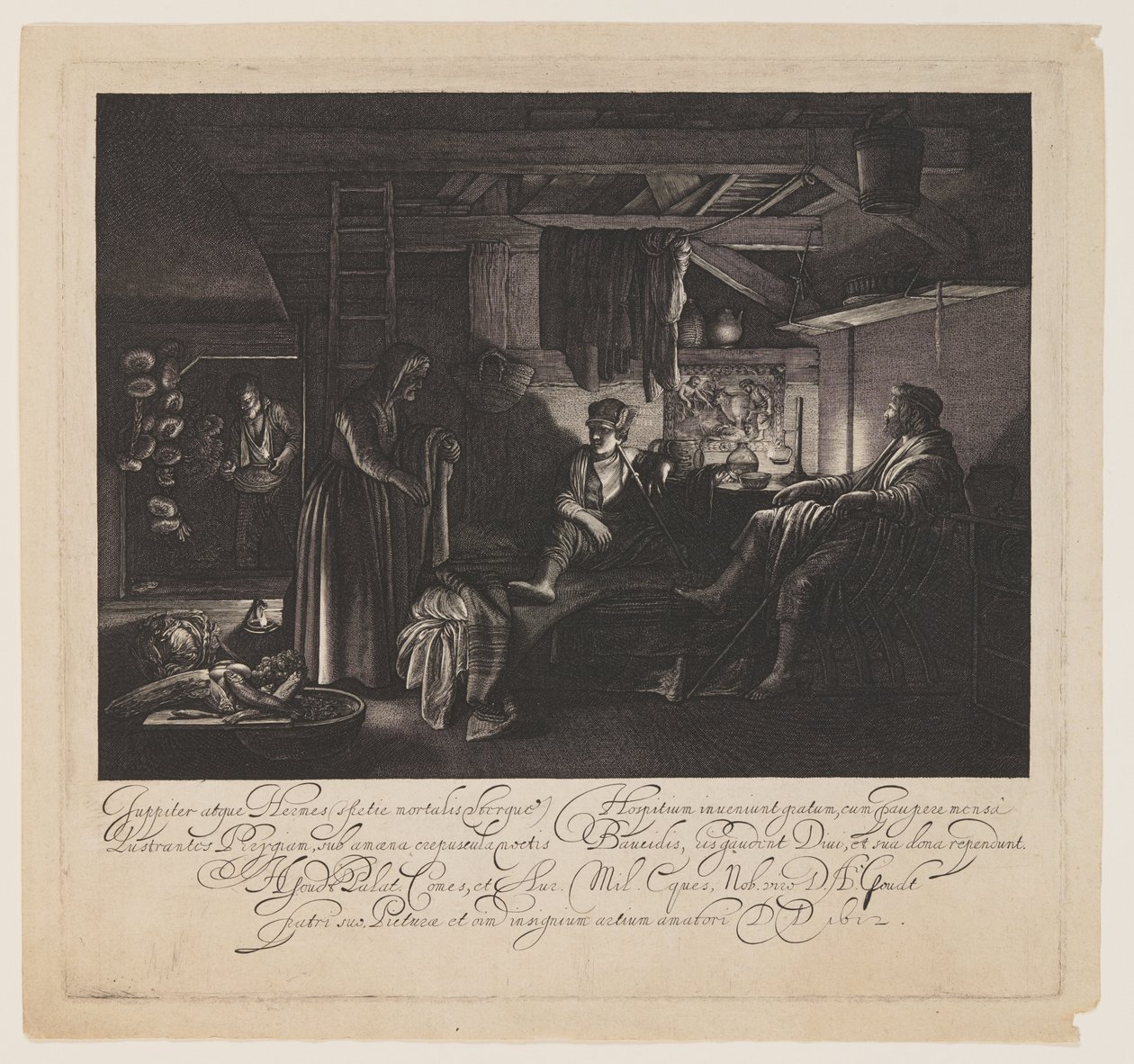 Júpiter e Mercúrio na casa de Filemon e Baucis de Hendrick von Goudt