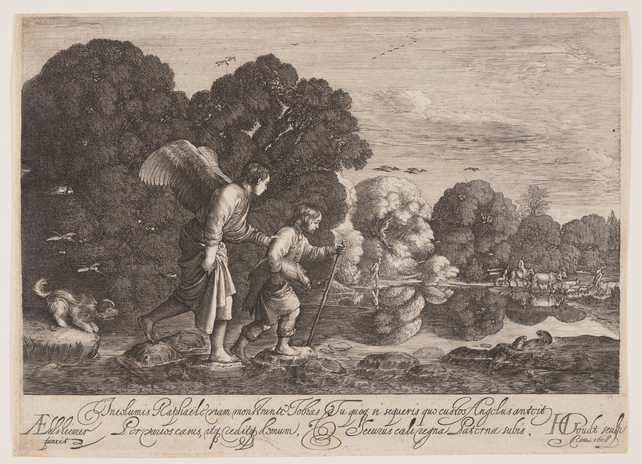Tobias e o Anjo Gabriel de Hendrick von Goudt