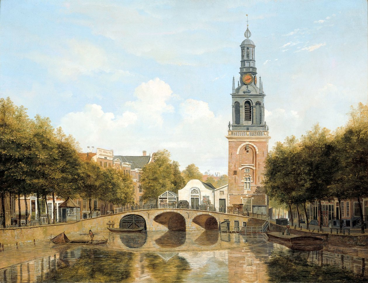 O Torensluis e o Jan Roodenpoortstoren em Amsterdã de Hendrik Gerrit ten Cate