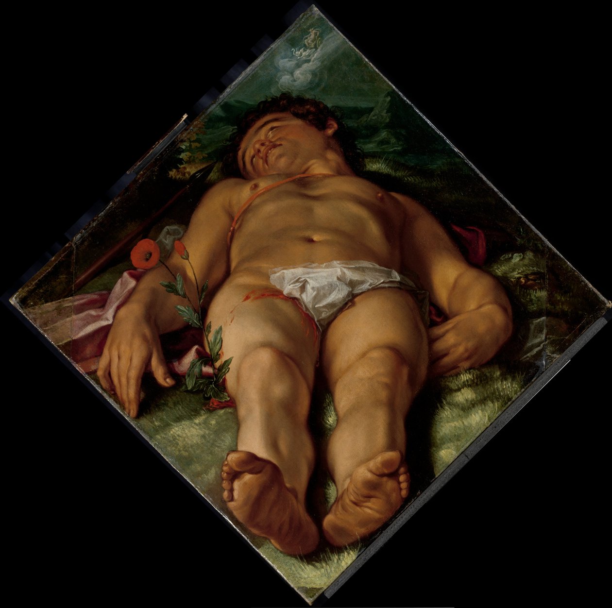 Morrendo Adonis, 1609 de Hendrik Goltzius